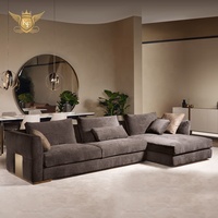 Canapé moderne minimaliste de marque, fabriqué à la main en tissu, ensemble complet de meubles pour la décoration de grande maison
