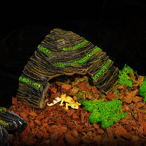 Reptile Hideout Grand Reptile Rock Hide Cave Tortue Basking Plate-forme Abri pour <span class=keywords><strong>L</strong></span>ézard Dragons Barbus Reptile Amphibien - Product Image 4