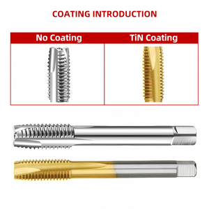 M2 HSS ISO Hoge Snelheid Staal Metrische Grove TiN Coating Draad Schroef Machine Boor Puntschroefdraadtappen - Product Image 4