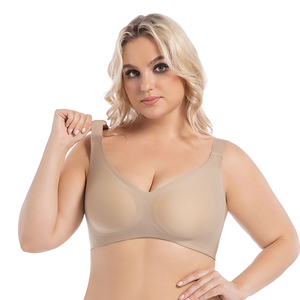 Sujetador Deportivo de Alta Sujeción para Mujer, Talla Grande, Sin Costuras, Transpirable, Cobertura Total, con Botones, Material Tejido - Product Image 4