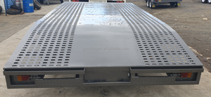 Remorques porte-voitures 4,5T, remorques à plateau plat, remorques pour machines lourdes avec freins et rampe - Product Image 3