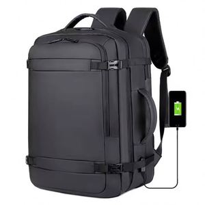 Sac à dos pour ordinateur portable imperméable pour homme, vente chaude, nouveau sac de voyage multifonctionnel en PU avec fermeture à glissière et port USB - Product Image 1