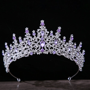 Accesorios de vestido de ropa atmosférica de lujo <span class=keywords><strong>tocado</strong></span> Barroco europeo boda novia cumpleaños corona - Product Image 6