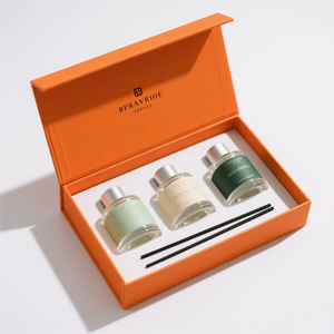 定制Logo豪华双门开黑金天鹅绒纸板纸香水礼品盒柜台展示包装护肤精华 - Product Image 5