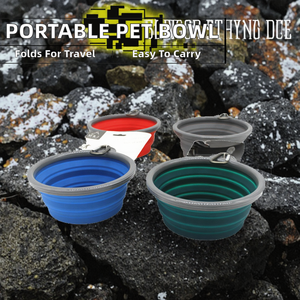 Gamelle de voyage pliable en silicone pour chien, avec logo personnalisé, sans BPA, moulage intégré, écologique - Product Image 2