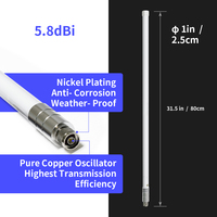 Antenne extérieure en fibre de verre Omni d'usine 10dBi 2.4g 5.8g double Wifi longue portée 50 km réseau sans fil antenne en fibre de verre en cuivre