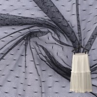 Ventes directes d'usine de tissu en maille respirant à pois 100% pour robe et robe de princesse tissu en maille pour vêtements