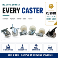 Roda Caster ODM Cetakan Injeksi Baja Plastik 50mm Kecil untuk Furnitur Tempat Tidur Bayi Lemari Kursi Laci Besi