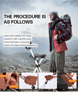 Sedia Ta-<span class=keywords><strong>Da</strong></span> personalizzata Series2 pieghevole bastone <span class=keywords><strong>Da</strong></span> passeggio sgabello sedia stampella canna nero 87cm con sedile per il Trekking - Product Image 6