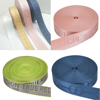 Logo personnalisé Motif Élastique Jacquard Coton Nylon Polyester Sangle Ruban avec Logo