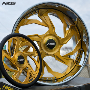 Rines NJQS Personalizados de 24, 26, 28 y 30 Pulgadas, Estilo <span class=keywords><strong>Trapstar</strong></span>, Borde Profundo, 6x139.7, 5x120.7, para Classic Caprice, GMC Yukon, Suburban, Ruedas Forjadas - Product Image 6