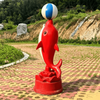Sculptures de dauphins en fibre de verre sur mesure et statues d'animaux marins pour la décoration de parcs à thème animalier