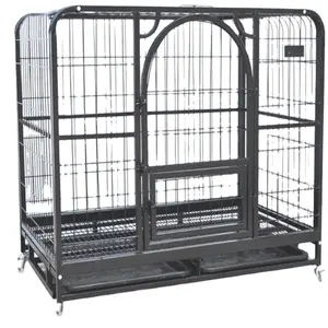 cheap price foldable dog crate house cage with wheel for sale