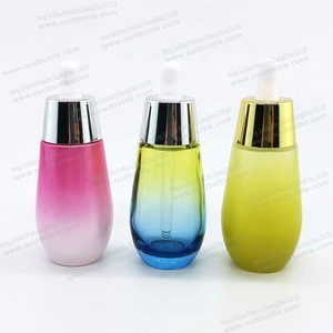 Wholesale 1oz 30ml Gold Droppers Custom Colors bottle Perfume Glass Container