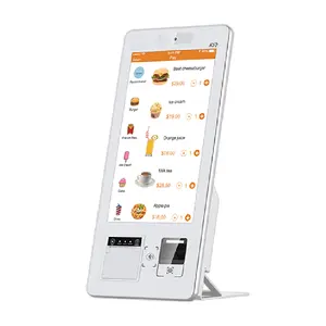 15.6-Inch Zelfbestellende Mini-Kioskmachine Met Touchscreen Voor Restaurant Zelfbedieningsbestelmachine Met Printersoftware