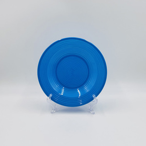 Platos Redondos de Melamina Azul Brillante de 9 Pulgadas, Platos Resistentes para Cena y Sopa para Uso Diario - Product Image 1