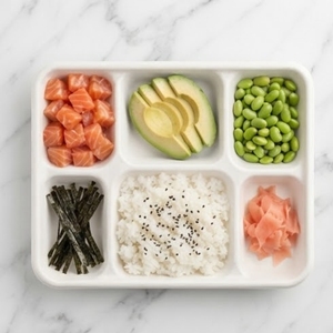 Eco Friendly Sugarcane Bagasse Six Compartment Meal Tray Biodegradable Compostable Disposable Catering Serving Platter Food - Product Image 5