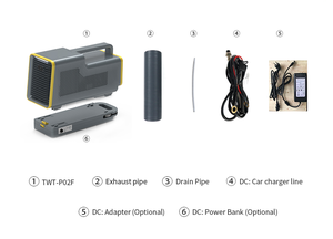 เครื่องปรับอากาศแบบพกพาขนาดเล็กใช้แบตเตอรี่สำหรับใช้งานกลางแจ้ง 1500 BTU แรงดันไฟฟ้าคู่สำหรับยานพาหนะ - Product Image 4