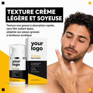 Huile Clarifiante Hydratante et Apaisante pour Peaux Sensibles à Tendance Acnéique, Contrôle du Sébum, Extrait de Soufre à 3%, Soin Réparateur au Soufre pour le Visage, Marque Privée - Product Image 6