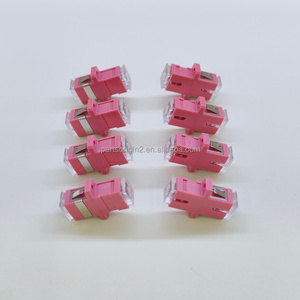 Hot Selling Pink SC UPC Simplex Fiber Optic Adapter SC-SC Coupler Single Mode For FTTH PON Network Wiring - Product Image 1