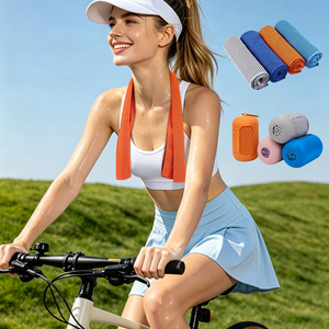 Custom Logo Business Gift Silicone Cooling Towel Outdoor Gym Use Fast Drying Towel With Case - Product Image 1