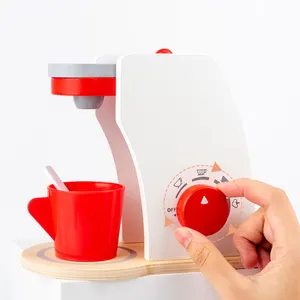 Kids Houten Speelgoed Koffiezetapparaat Speelgoed Espresso Machine Play Set-Peuter Spelen Keuken Accessoires Cadeau Voor Meisjes En Jongens