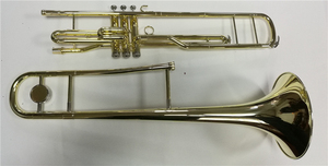 <span class=keywords><strong>Trombone</strong></span> en Do avec pistons laqués or - Product Image 4