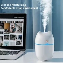 2024 luz LED portátil mini humidificador de niebla de aerosol lindo difusor de aceite esencial de Aroma húmedo difusor USB para coche humidificador de aire de Aroma - Product Image 6