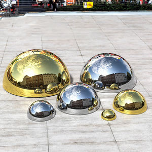 金属半球300mmステンレス鋼ハーフスフィアボール半球屋外庭装飾中空装飾品 - Product Image 2