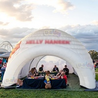 Dôme gonflable d'igloo de tente d'air de lumière LED de partie extérieure d'OxFord pour l'utilisation de la publicité de conférence d'événement de partie de salon commercial