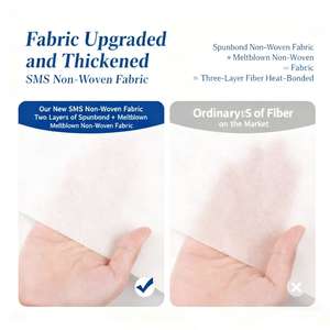 Einweg-Bettwäsche-Set, 4-teilig, aus Vliesstoff, medizinische Qualität, antibakteriell, für Krankenhaus, Klinik, Geburtshilfeabteilung, Patientenpflege, Großpackung - Product Image 3