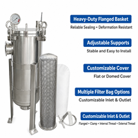 Boîtier de filtre à sac unique en acier inoxydable 304 avec raccord à bride pour la filtration industrielle des liquides