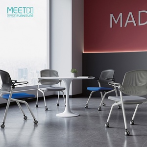 Conference Room Mesh Folding Training <b>Chair</b> with Writing Board <b>Table</b> Board Study <b>Table</b> and <b>Chair</b> One Office Training <b>Chair</b> - Product Image 3