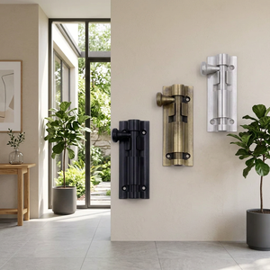 Loquet de Sécurité Coulissant Moderne en Aluminium Massif et Acier Inoxydable, Installation Facile pour Portes en Bois et Armoires – Luxe - Product Image 6