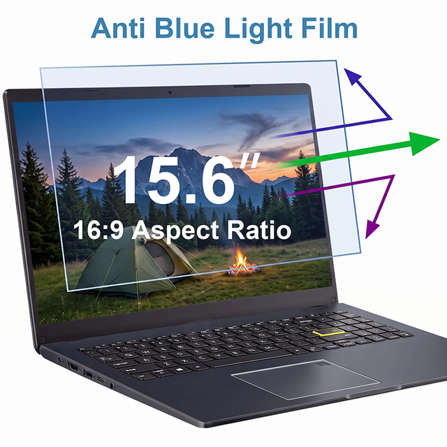 Premium Blue Light Blocking Filter for 15.6 Inch 16:9 Laptop Eye Protection Anti Glare Anti Fingerprint HD Screen Protector