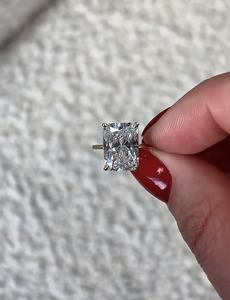 Anillo de Diamantes de Laboratorio con Baño de Oro Rosa, Amarillo y Blanco, Joyería Fina Personalizada, Oro de 9k, 10k, 14k, 18k, Certificado IGI, Lujo para Mujer, de Fábrica - Product Image 5