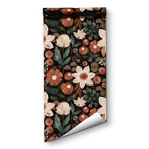 Papel Tapiz de PVC con Diseño Floral Bohemio Vintage <span class=keywords><strong>para</strong></span> Habitaciones <span class=keywords><strong>Infantiles</strong></span>. Mural Autoadhesivo Impreso con UV, Impermeable y Removible - Product Image 1