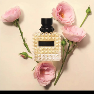 Botella de vidrio de 100 ml para perfume con tapa dorada y caja de embalaje para almacenamiento de fragancias - Product Image 2