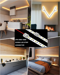 2-pin 8 mét 10 mét solderless <span class=keywords><strong>LED</strong></span> Tape ánh sáng kết nối trong suốt PC <span class=keywords><strong>LED</strong></span> Strip ánh sáng kết nối cho 12V 24V màu duy nhất <span class=keywords><strong>LED</strong></span> Strip - Product Image 2