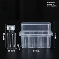 Boîte de rangement en plastique transparente pour flacons de 2x3ml, 3ml, 5ml, 7ml, 10ml, pour poudre lyophilisée, étuis de rangement de 3ml, emballage en plastique, boîte pour poudre lyophilisée