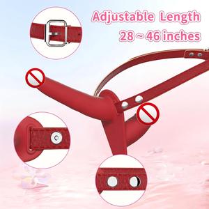 Dildo <span class=keywords><strong>Doble</strong></span> de Cuero para Lesbianas, Bragas con Dildo, Juguetes Sexuales para Mujeres, Dildo con Correa de <span class=keywords><strong>Doble</strong></span> Penetración para Parejas - Product Image 5