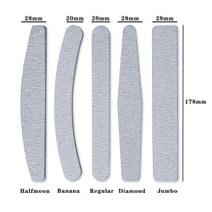 Professional <strong>Suppliers</strong> 50Pcs/Bag Custom 80 100 180 240 Half Moon Washable Jumbo Zebra Nail <strong>File</strong> - Product Image 4