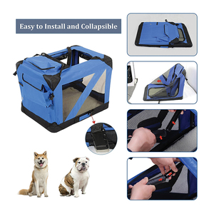 Büyük özel yumuşak köpek sandık taşınabilir ve katlanabilir Oxford malzeme katı Metal inşaat ile açık ve seyahat için evcil - Product Image 5