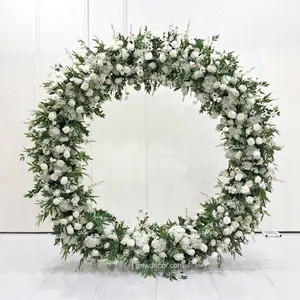 Gnw cây xanh hoa hồng trắng vòm trang trí sự kiện đám cưới vòm hoa nhân tạo trang trí tiệc cưới