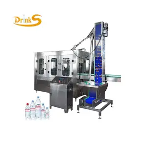 Línea de producción automática de agua potable embotellada, máquina rellenadora de agua Mineral pura