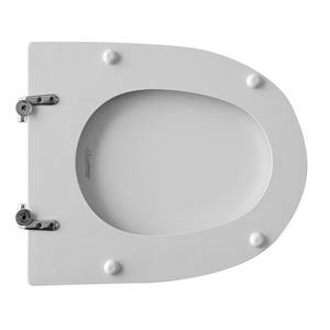 Abattant de toilettes carré moderne pour Hatria-Spea Lara Vase, fermeture douce, multi-matériaux (bois de bambou, plastique PP, résine d'urée UF) - Product Image 2