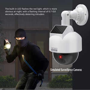 Nhà Máy ban đầu không dây CCTV Analog máy ảnh flash ánh sáng mô phỏng <span class=keywords><strong>Bullet</strong></span> an ninh giám sát năng lượng mặt trời Dummy máy ảnh - Product Image 5