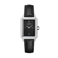 Montre pour femme en acier inoxydable, magnifiquement conçue, avec étiquette personnalisée élégante, design intemporel avec zircone cubique, montre de luxe au design classique