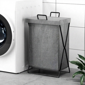 Hua Cheng Modern Durable Storage Bathroom Folding Laundry Basket with Non-Woven Fabric - Product Image 1