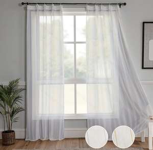 Tela Moderna para Cortinas Transparentes con Rayas Doradas, 140-360 cm, Transpirable, para Ventanas de Dormitorios y Hoteles - Product Image 2